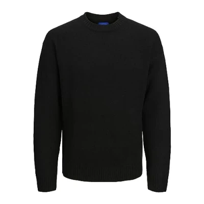 Image of Jack &amp; Jones Jorollie CREW NECK Jumper, Men&#039;s, Size: Large, Schwarz