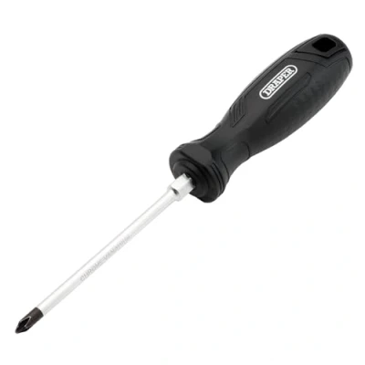 Image of Draper Phillips Hard Grip Screwdriver, PH1 x 100mm 13492 Magnetic Tip, CRV Blade