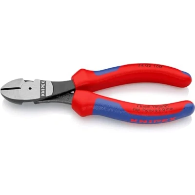 Image of Knipex High Leverage Diagonal Cutter black atramentized, with multi component grips 160 mm 74 02