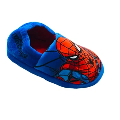 Image of Marvel Boys Spiderman Slippers, Blue, Size 2