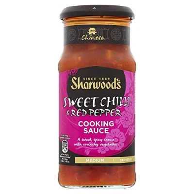 Image of Sharwoods Sweet Chilli &amp; Red Pepper Cooking Sauce 6 x 425gm