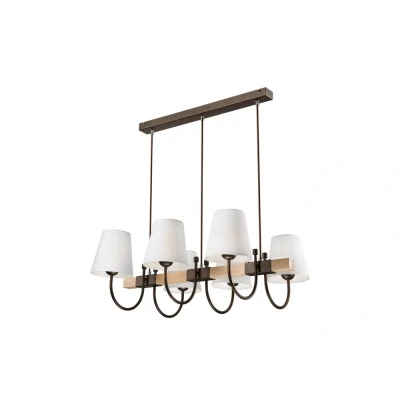 Image of Julietta Multi Arm Pendant Ceiling Light Brown, 6x E27