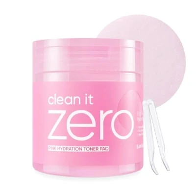 Image of BANILA CO Clean it Zero Pink Hydration Toner Pad Vegan Korean 3 layered Pads Hyaluronic Acids and Vitamin Complex to Moisturize Soothe Skin Hypoallergenic, Alcohol Free (70 pads)