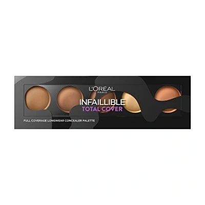 Image of L&#039;Oreal Paris Infallible Total Cover Concealer, 15 g, Palette Dark