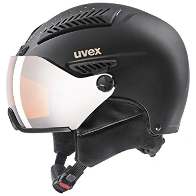 Image of uvex Hlmt 600 Visor Ski Helmet for Men and Women Individual Fit wmn Black Matt 55 57 cm