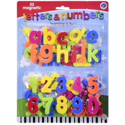 Image of 52pc Large Magnetic Letters Alphabet &amp; Numbers Fridge Magnets Toys Kids Learning