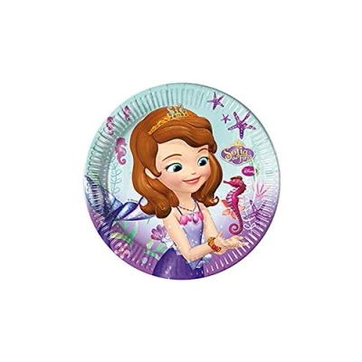 Image of Procos Official Disney Sofia The First 8 Paper Plates 23 centimetres
