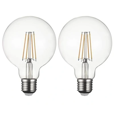Image of SD LUX E27 LED Bulbs Globe Vintage Filament Light 8W 850LM(Equal. 75W) G95 No Flicker Edison Screw Bulbs, 2700K,Non dimmable, 2 Packs(G95 E27)