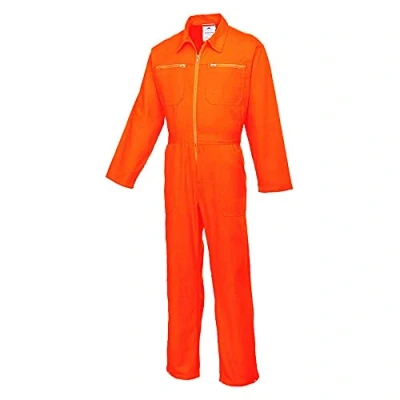 Image of Portwest Cotton Boilersuit, Size: 4XL, Colour: Orange, C811ORR4XL