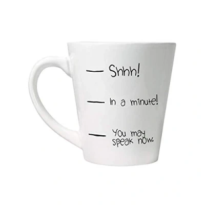 Image of Grindstore You May Speak Now Latte Mug for Tea or Coffee White