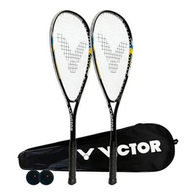 Image of Dunlop Hyper Tour Ti Squash Racket, Protective Cover &amp; 3 Balls