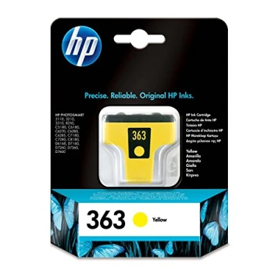 Image of HP C8773EE 363 Original Ink Cartridge, Yellow, Single Pack