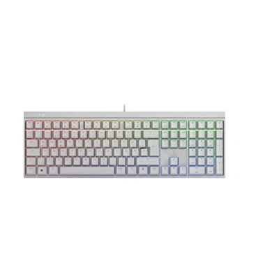 Image of CHERRY MX 2.0S, Mechanical Gaming Keyboard with RGB Lighting, German Layout (QWERTZ), Wired, Designed in Germany, BROWN Switches, White