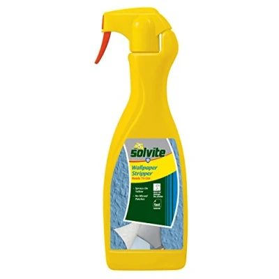 Image of Solvite Ready to Use Wallpaper Stripper, High Efficiency, Fast Removal, No Damage Plaster, For Washables, Vinyls, Painted Wallpapers and Woodchip, 1L