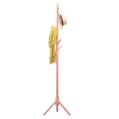 Image of BAKAJI Coat Stand, Wood, Pink, One Size