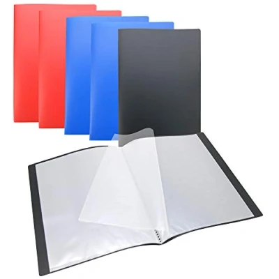 Image of WAYTEX 931410P Pack of 6 Document Protectors A4 60 Views 30 Pockets Polypropylene Covers Assorted Colours