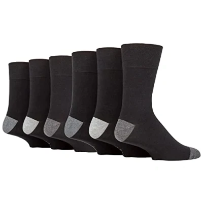 Image of 6 Pairs Gentle Grip Socks size UK 611 (6 x RJ607)