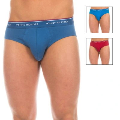 Image of Tommy Hilfiger Mens Pack 3 Slips breathable fabric and anatomical front 1U87903766 man Multicolour Size Small