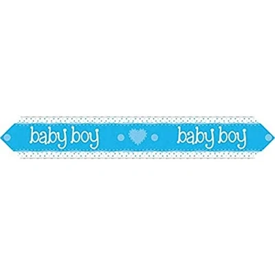 Image of 9ft Banner It’s a Boy Pastel Heart Holographic Dot