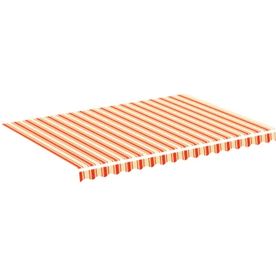 Image of vidaXL Replacement Fabric for Awning Yellow and Orange 3.5x2.5 m