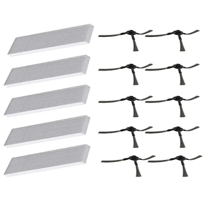 Image of T/F for Vileda VR 102 / 201 303 Robot Vacuum Cleaner Replacement Part Accessories Kit 10 Side Brush &amp; 5 Hepa Filter