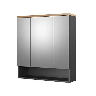 Image of Vicco Bathroom mirror cabinet Eden, Anthracite/Artisan oak, 70 x 77 cm
