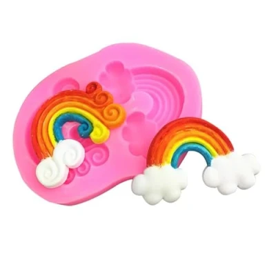Image of TTOA Rainbow Silicone Fondant Mould Icing Sugar Craft Cake Decoration