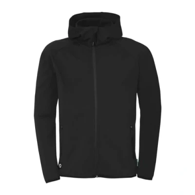 Image of uhlsport ID Hooded Jacket Going Out Sports in Unisex Cut with Hood for Men, Women and Children Black