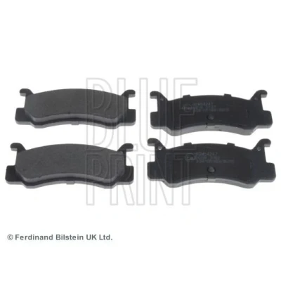 Image of 0449287705, 0449287707 Brake pad set BLUE PRINT ADM54247 Rear Axle MAZDA: FAMILIA 4, MX 3, 323 III Hatchback