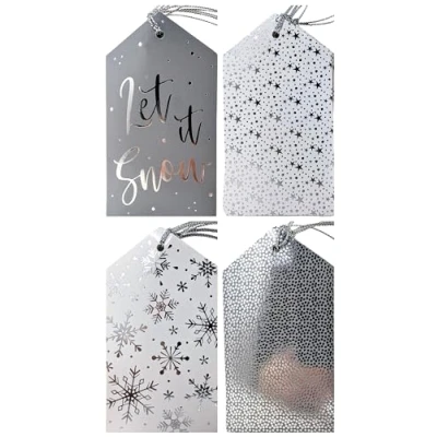 Image of 20 Luxury Silver Christmas Gift Tags (1)