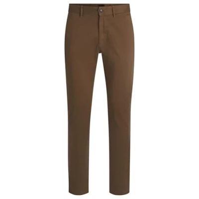 Image of BOSS SLIM Chinos, Men&#039;s, Size: 36x32, Open brown three
