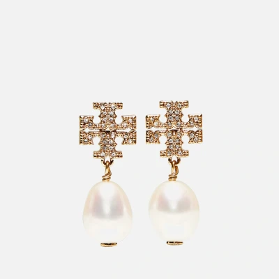 Image of Tory Burch Kira 18K Gold Plated Pearl Earrings