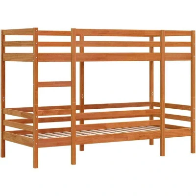 Image of vidaXL Bunk Bed without Mattress Wax Brown 90x200 cm Solid Wood Pine