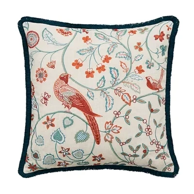 Image of Morris &amp; SUNFLOWER CUSHION 45X45CM SAFFRON TEAL
