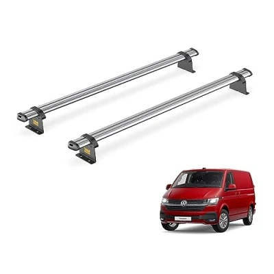 Image of Van Guard Trade Roof Rack for VW Transporter T6 (2015+) 2 Steel Bars [Only Suitable Standard Models] UltiBar SB263