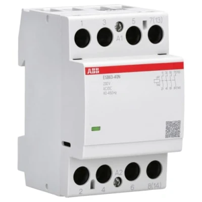 Image of Installation Contactor ESB63 40N 06, 4NA, 230AC/DC, DIN Mount (Part Number: ABB 1SAE351111R0640)