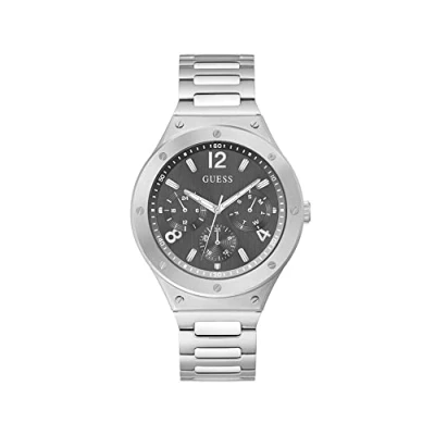 Image of Guess Men&#039;s Multi Dial Quartz Watch with Stainless Steel Strap GW0454G1