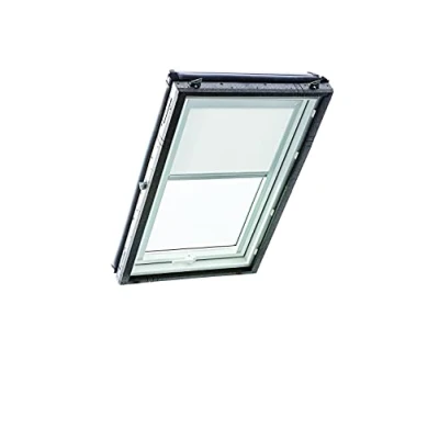 Image of Original Roto Roller Blind Exclusive ZRE Daylight For Roof Windows Guide Rail Silver Series Designo R6/R8, i8 and Classic 64/84 Size 065/118 06/11 Colour White
