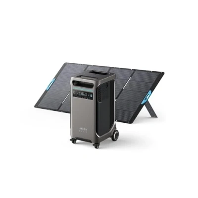 Image of Anker SOLIX F3800 Portable Power Station with 400W Solar Panel, 3840Wh LiFePO4 Battery, 6000W AC output 120V/240V, Generator for Home Use, RV, Emergencies, Outages, Outdoor Camping