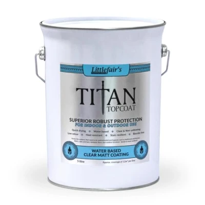 Image of Littlefair&#039;s Clear Varnish 5ltr / Matt for Wood Indoor &amp; Outdoor Waterproof Protection Easy Apply Water Based Polyurethane Top Coat Furniture Paint On Wipe