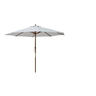 Image of Bolero Round Parasol Umbrella Patio Garden Sun Shade 3 metre Diameter, Grey, Size: 2.52(H) x 3(Dia) metre, Base Sold Separately, FS159