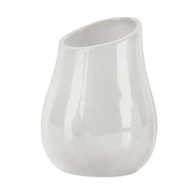 Image of Gedy Adelaide Bathroom, Dimensions and Weight: 13 x 9.8 cm &amp; 0.25 kg, Toothbrush Holder Made of Ceramic, White Finish, R&amp;D Design, 2 Years Warranty, Unique