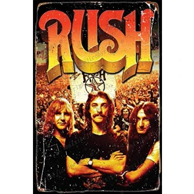 Image of Cimily Rush tour Poster Tin Retro Sign Vintage Plaque Wall Decor for Bar Cafe Garden Bedroom Office Hotel 20x30 Cm