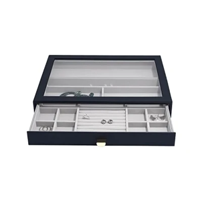 Image of Stackers Navy Pebble Supersize Jewellery Box Display Drawer