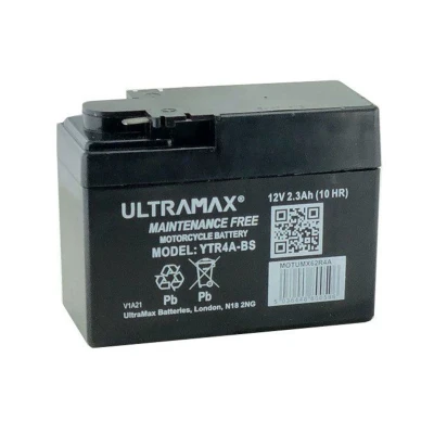 Image of Genuine Ultra Max YTR4A BS, 12V 2.3AH Motorbike Motorcycle Battery