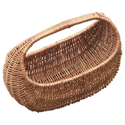 Image of Red Hamper Gondola Shopping Basket, Wicker, Brown, 20 x 40 14 cm