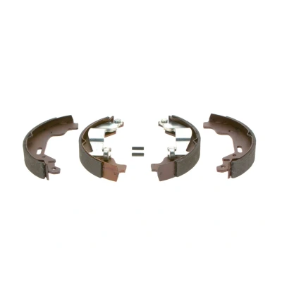 Image of 4706273, 4750125, 9209090, 9212698, 9214834 Brake Shoes BOSCH 0 986 487 576 180mm 26mm VAUXHALL: Agila Mk1