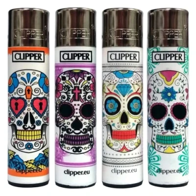 Image of Clipper Mexican Skulls x4