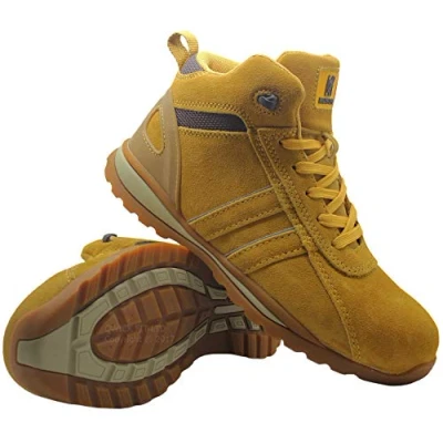 Image of Mens Leather Ultra Lightweight Steel Toe Cap Safety Work Boots Trainers Shoes (6 UK)