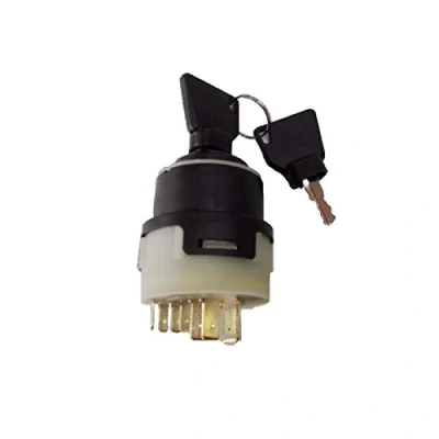 Image of Universal JCB 3CX ignition switch, start switch with 2 keys, 9 pins, JCB200 JCB220 parts